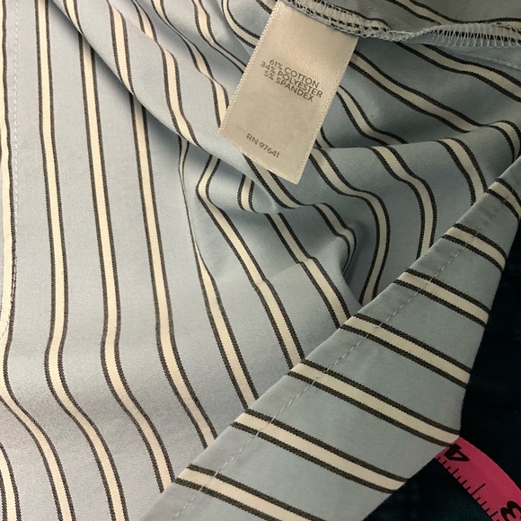 J.Jill Blue Striped Button Down Blouse Size-Large - Picture 3 of 8